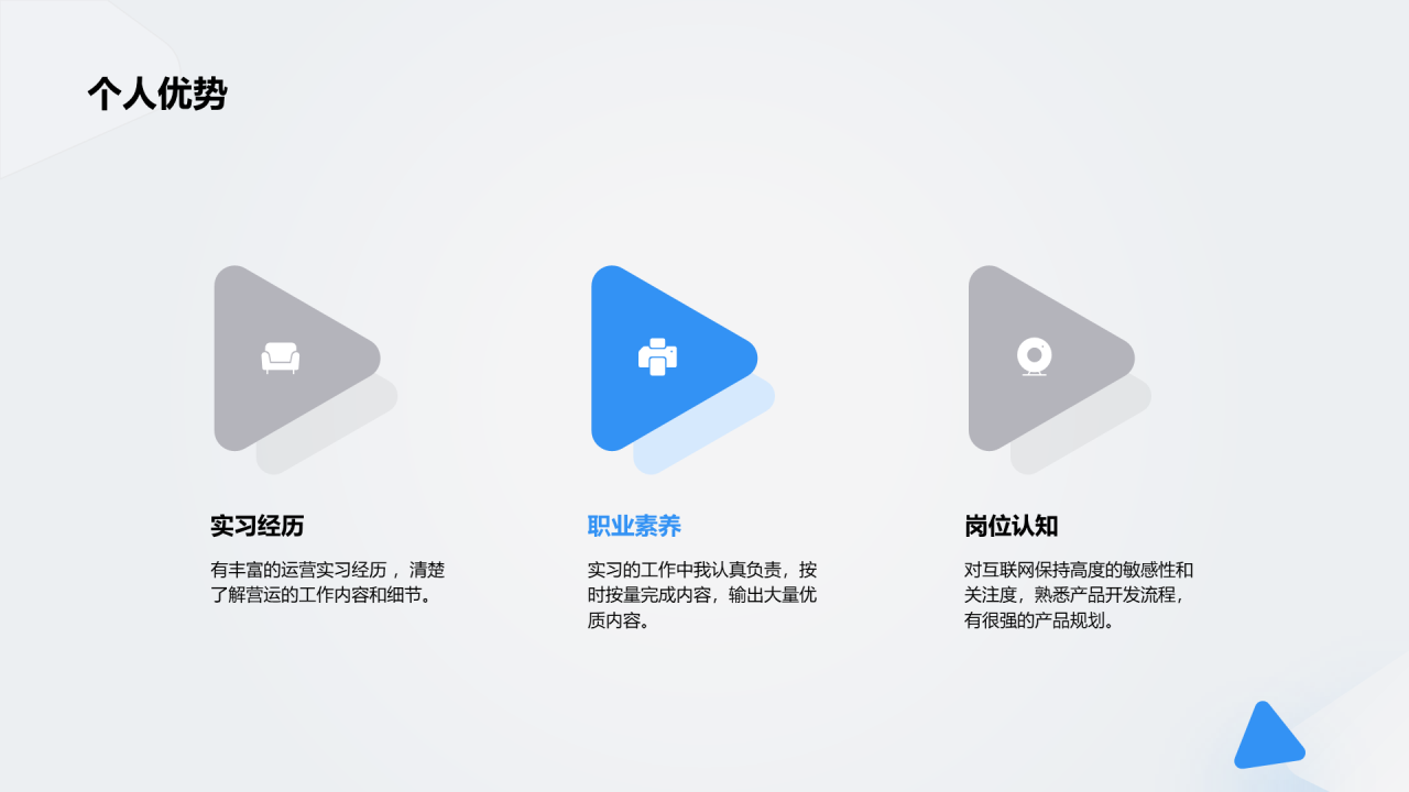 白色互联网行业个人简历PPT案例