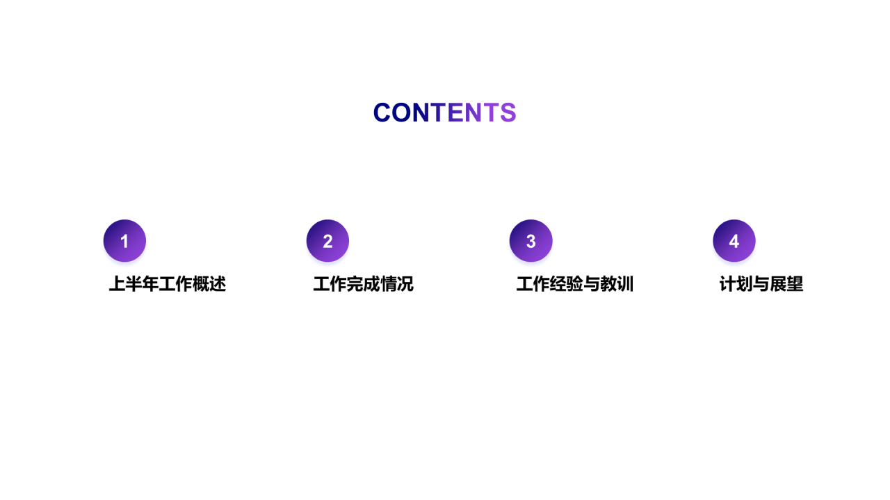 紫色年中工作总结与计划PPT案例