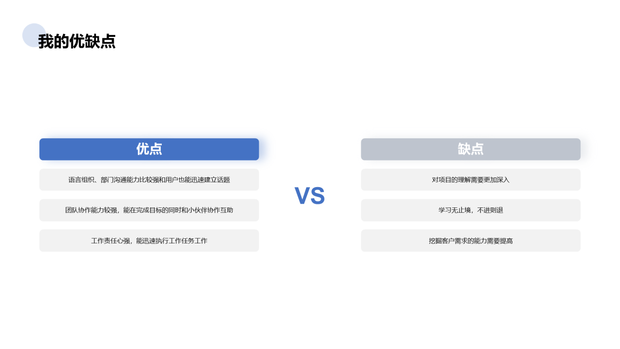 蓝色销售岗位个人简历PPT案例