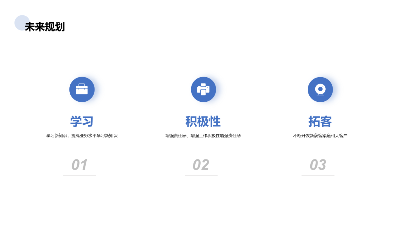 蓝色销售岗位个人简历PPT案例