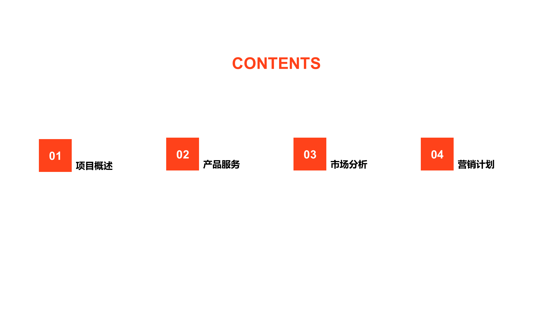 橙色商业融资计划书PPT案例