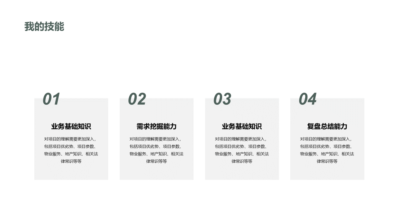商务简约运营竞聘简历PPT案例
