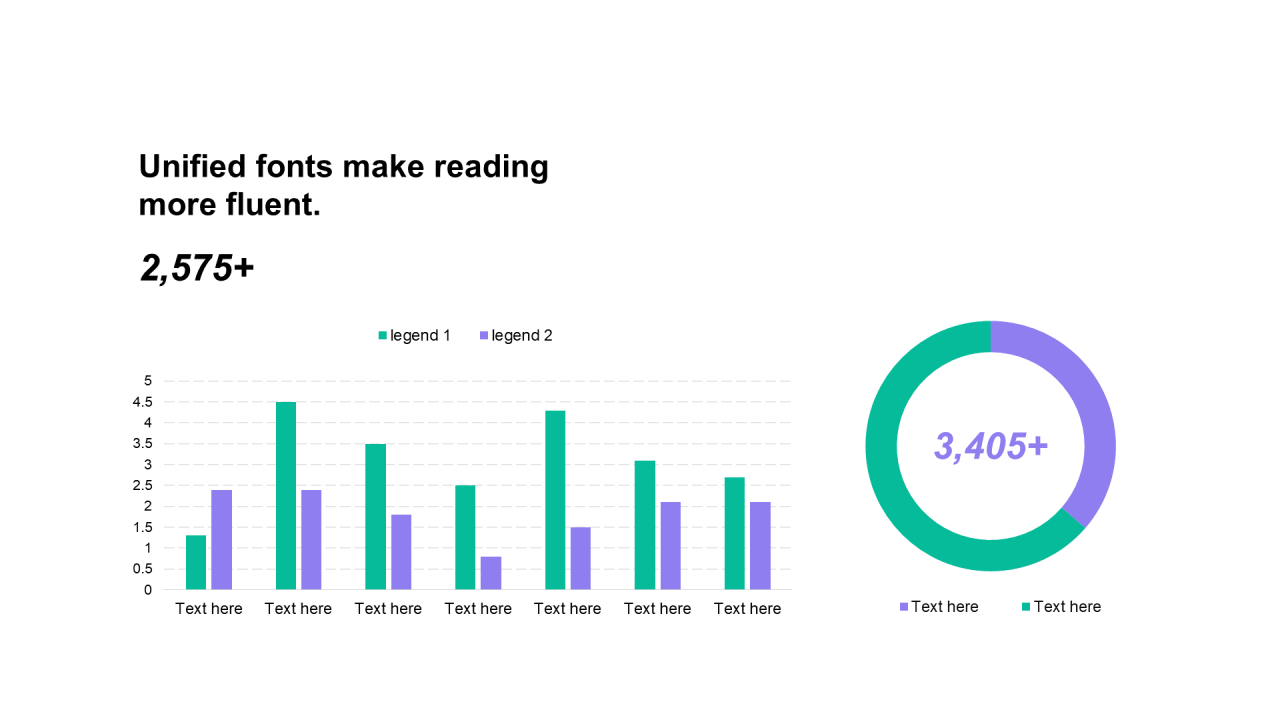 多色扁平PPT环形图
