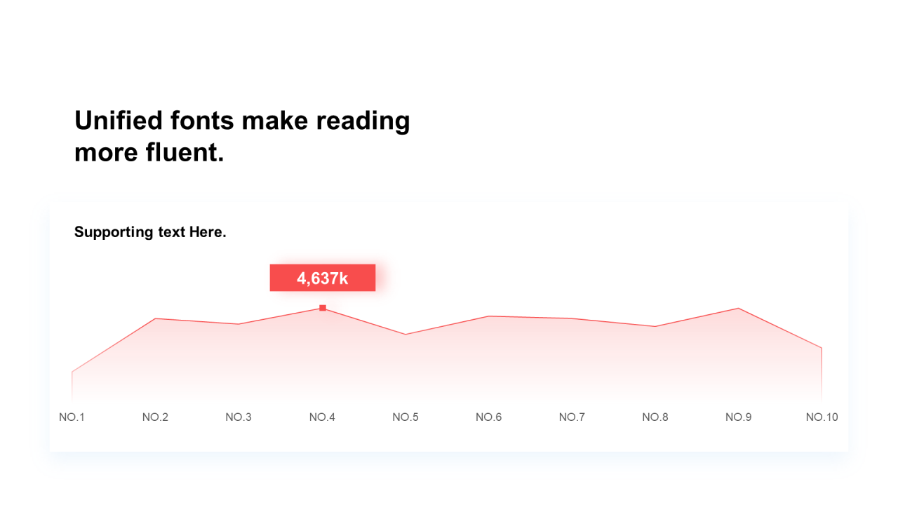 多色扁平PPT面积图