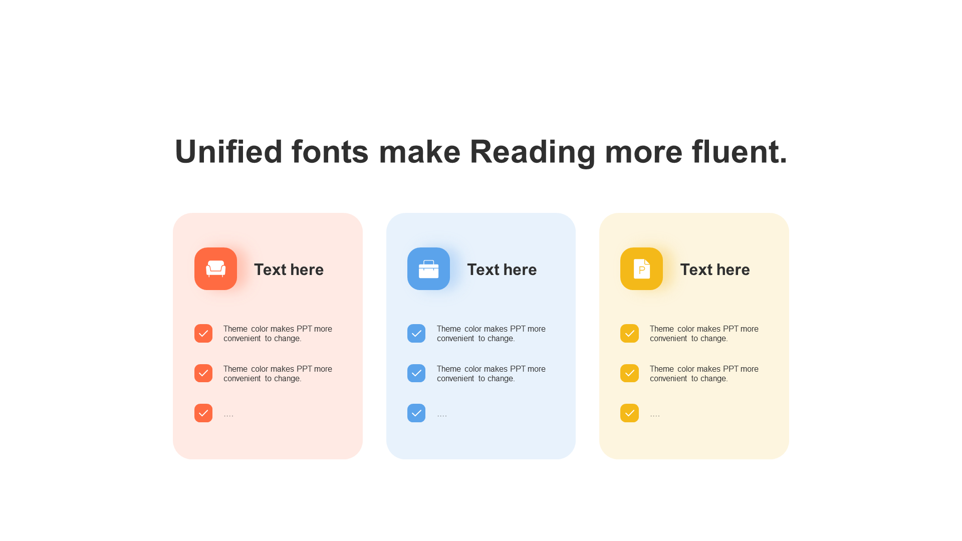 Multi-color rectangular shadow 3 PPT list