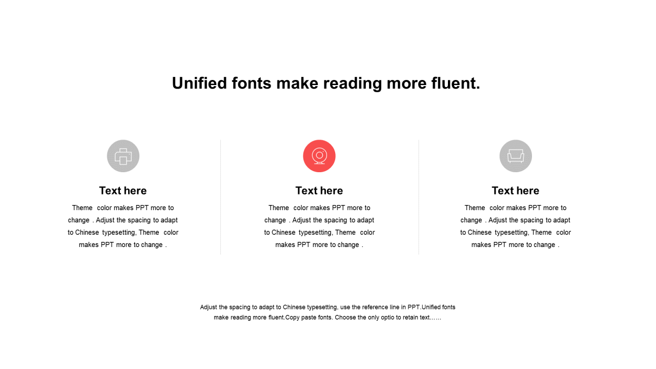 红色圆形扁平2项PPT关系