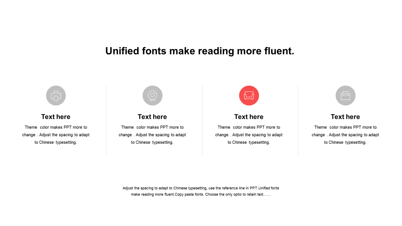 红色圆形扁平2项PPT关系