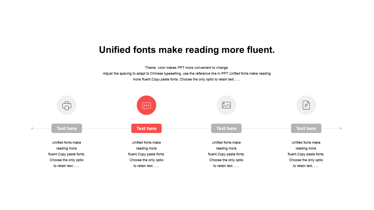 红色圆形扁平3项PPT关系