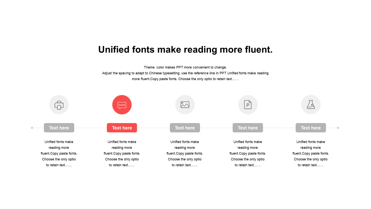 红色圆形扁平3项PPT关系