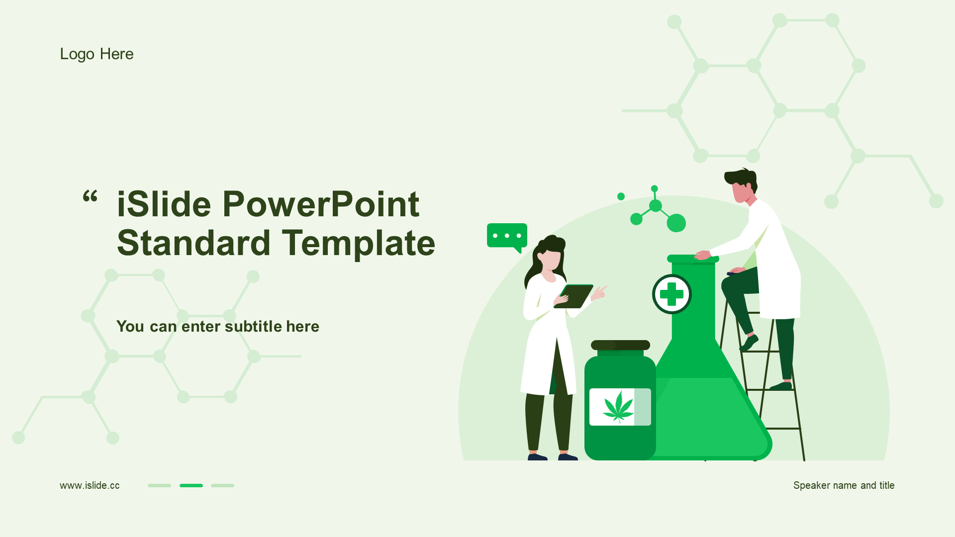 Green Illustration Medical Health Graduation Reply PPT Topic
