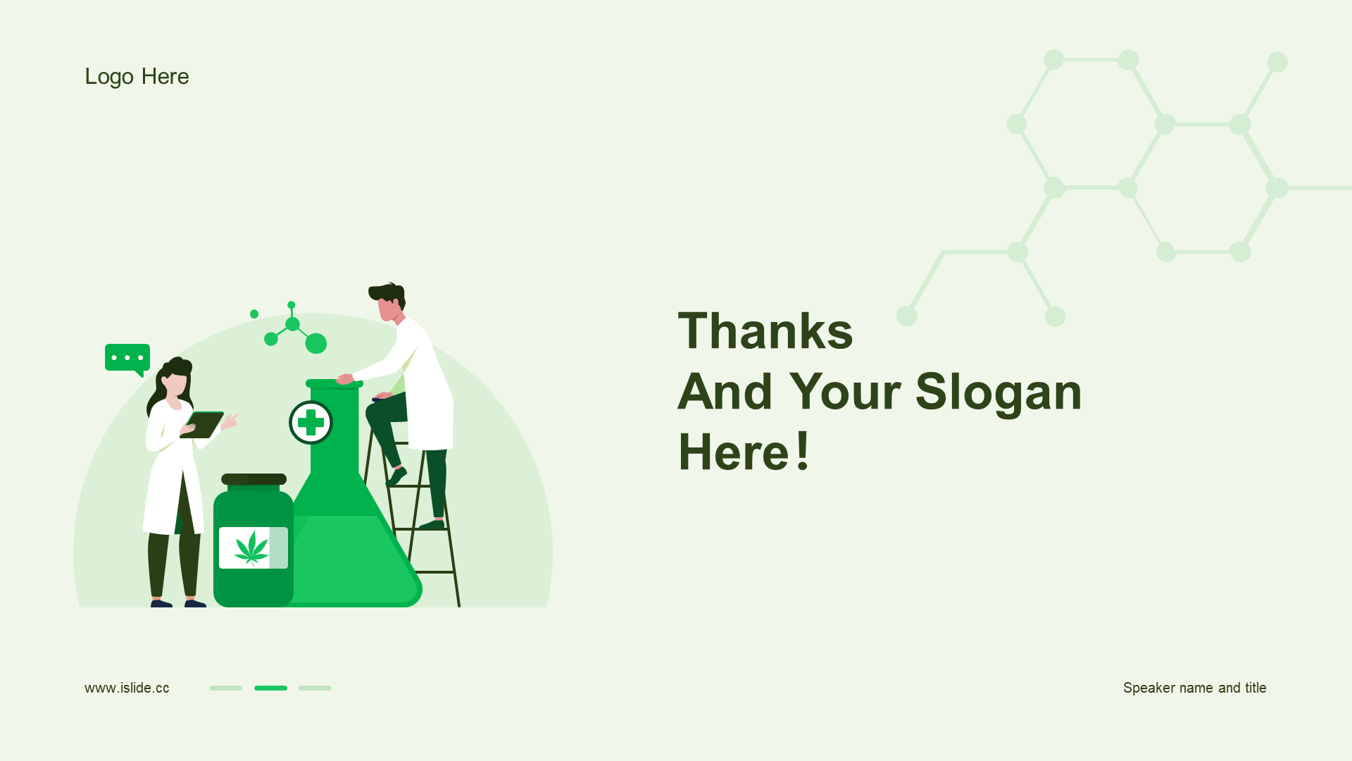 Green Illustration Medical Health Graduation Reply PPT Topic