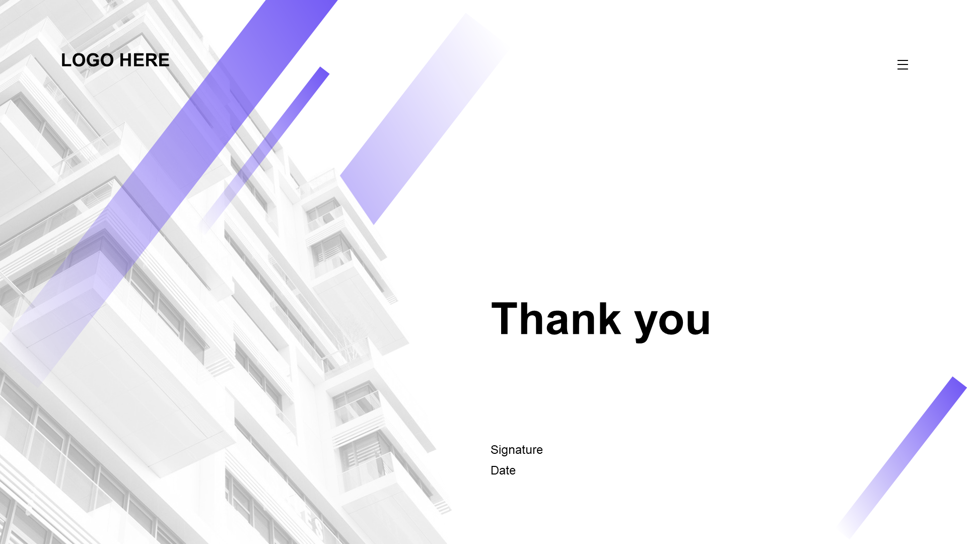 Purple Creative Simple Real Estate Work Summary PPT Theme