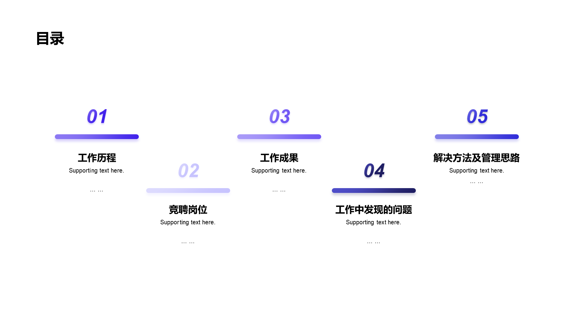 紫色商务竞聘个人简历PPT案例