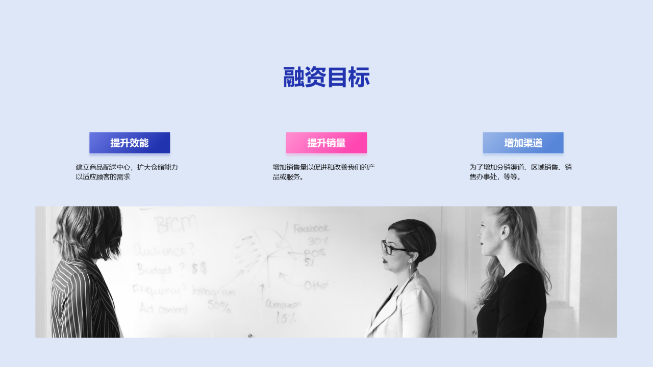 蓝色互联网商业计划书PPT案例
