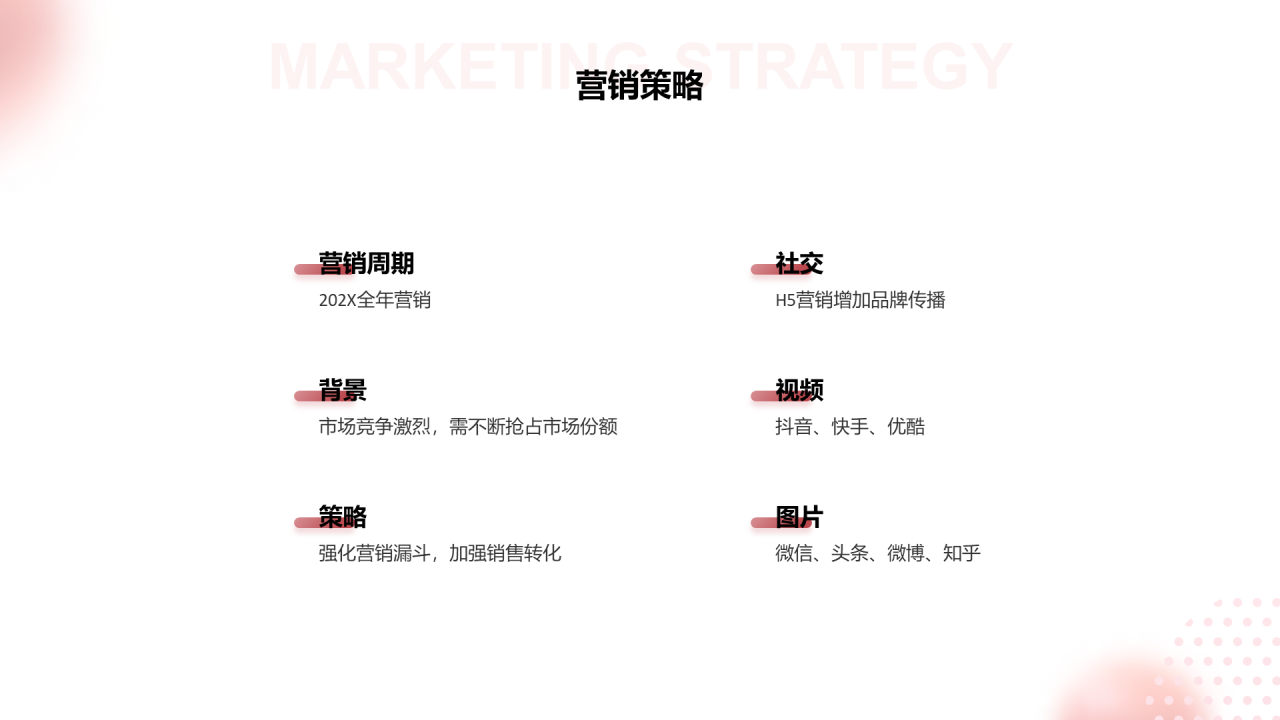 粉色创意品牌营销方案PPT案例