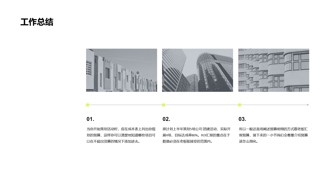 灰色商务简约地产工作总结PPT案例