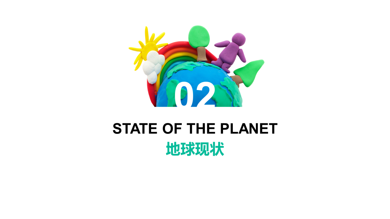 白色创意改善地球环境绿色低碳生活PPT案例