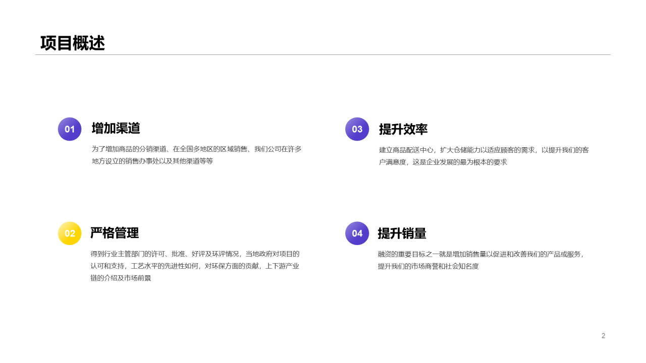 蓝色商务商业计划书PPT案例