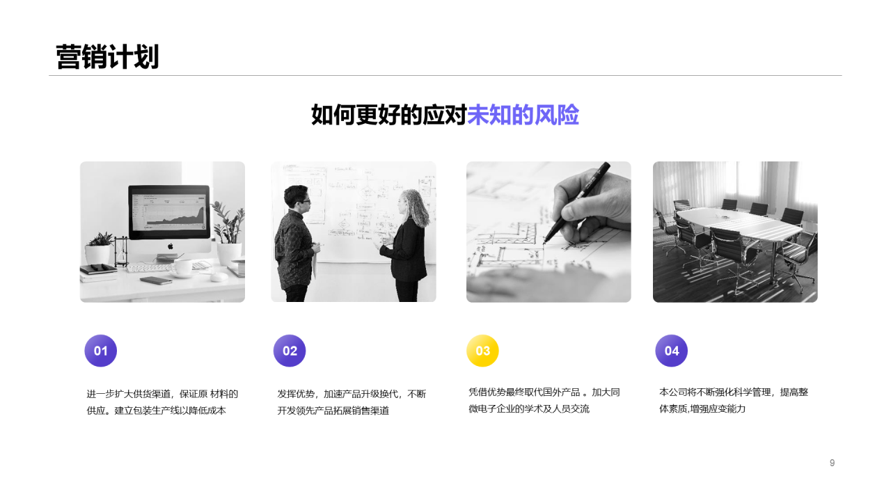 蓝色商务商业计划书PPT案例