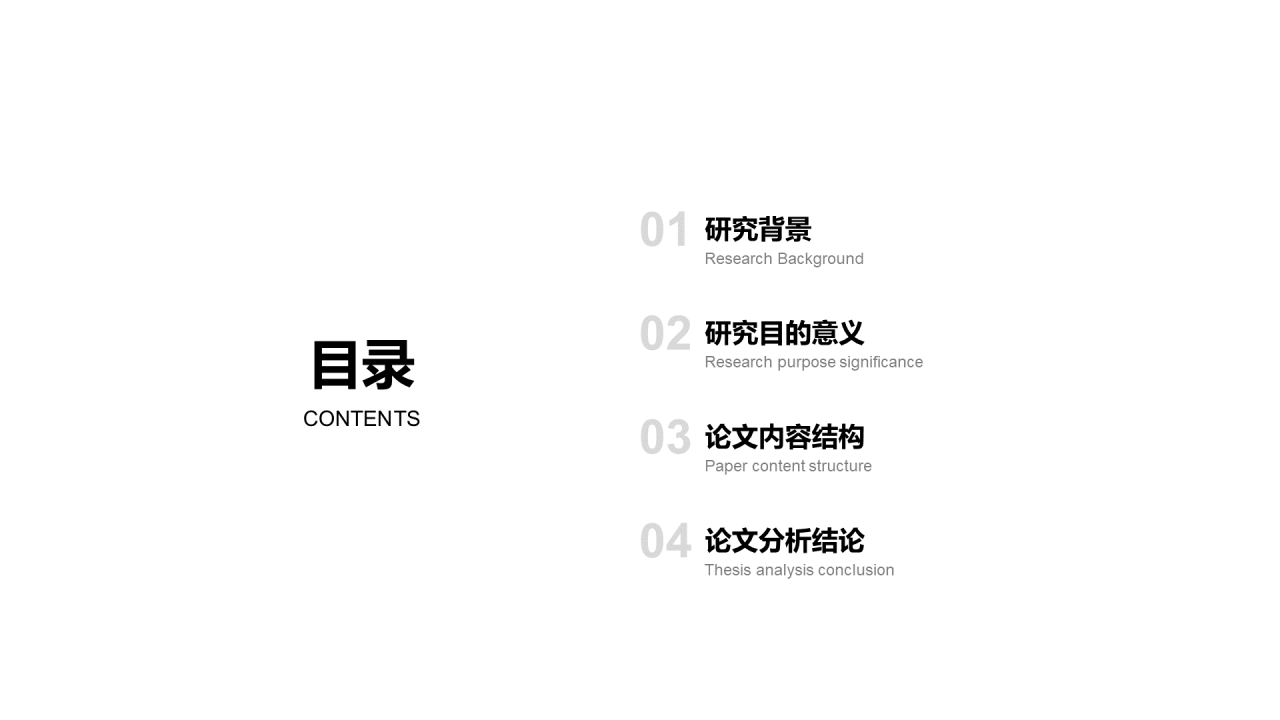 白色创意毕业答辩PPT案例