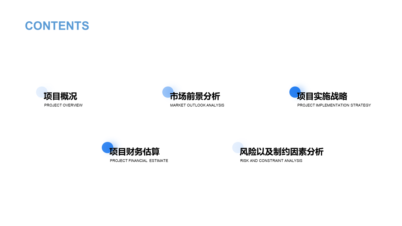 蓝色创意简约工作总结PPT案例