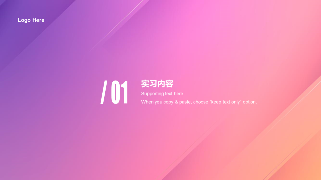 多色创意工作总结PPT案例