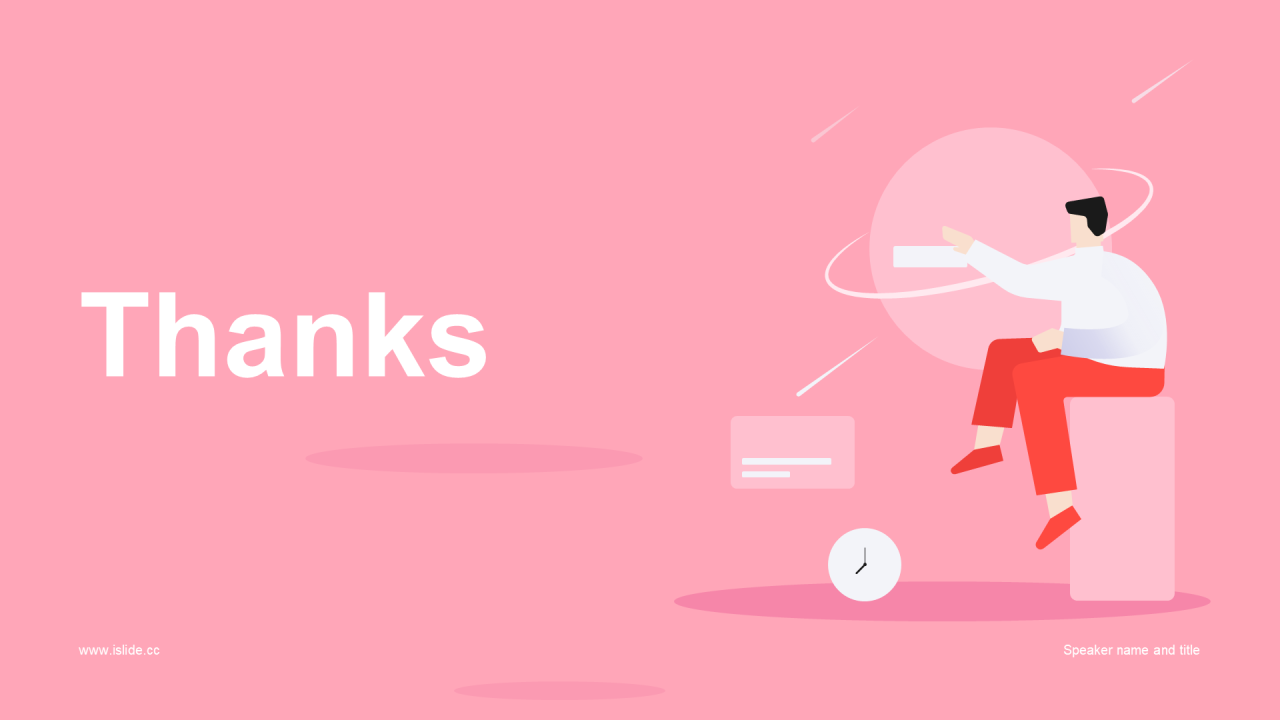 粉色插画市场营销PPT案例