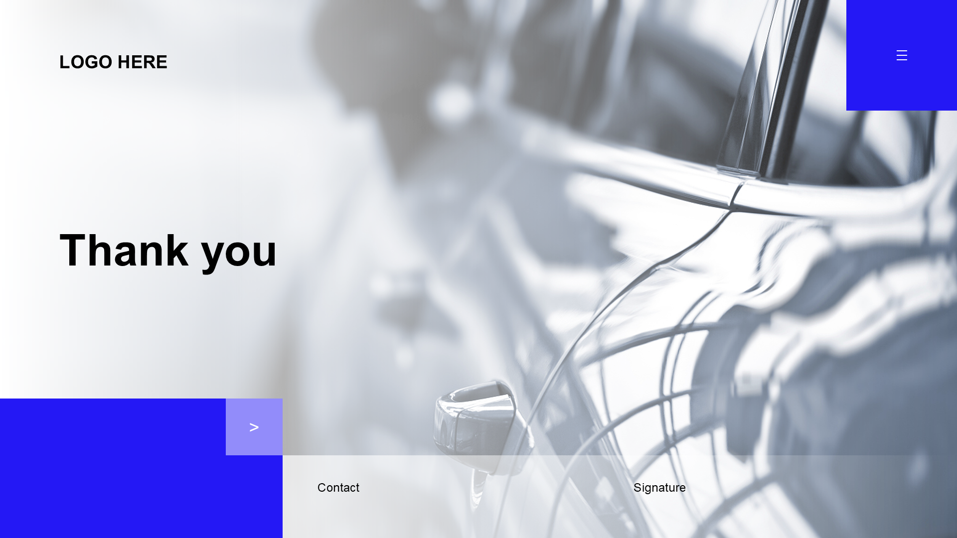 Blue business recruitment PPT case