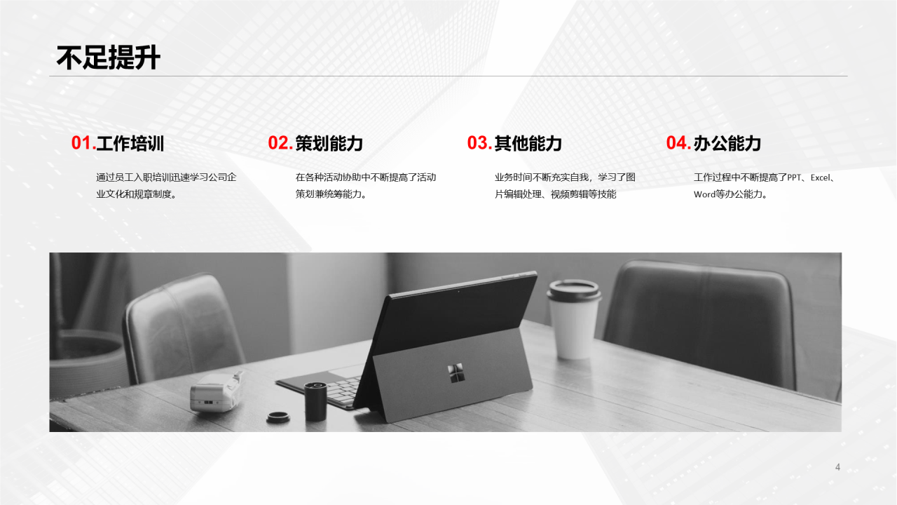 黑白色商务年中总结汇报PPT案例