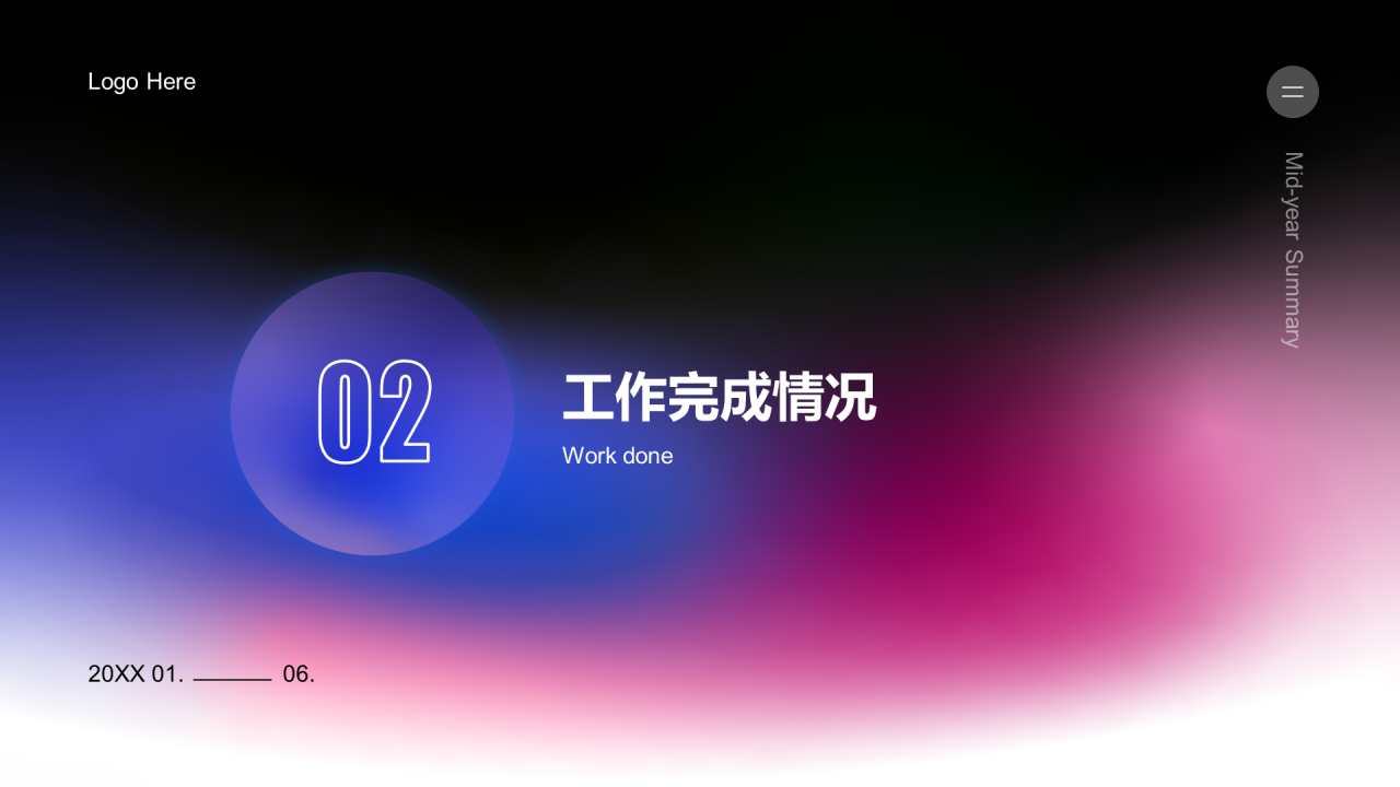 黑色商务年中总结汇报PPT案例
