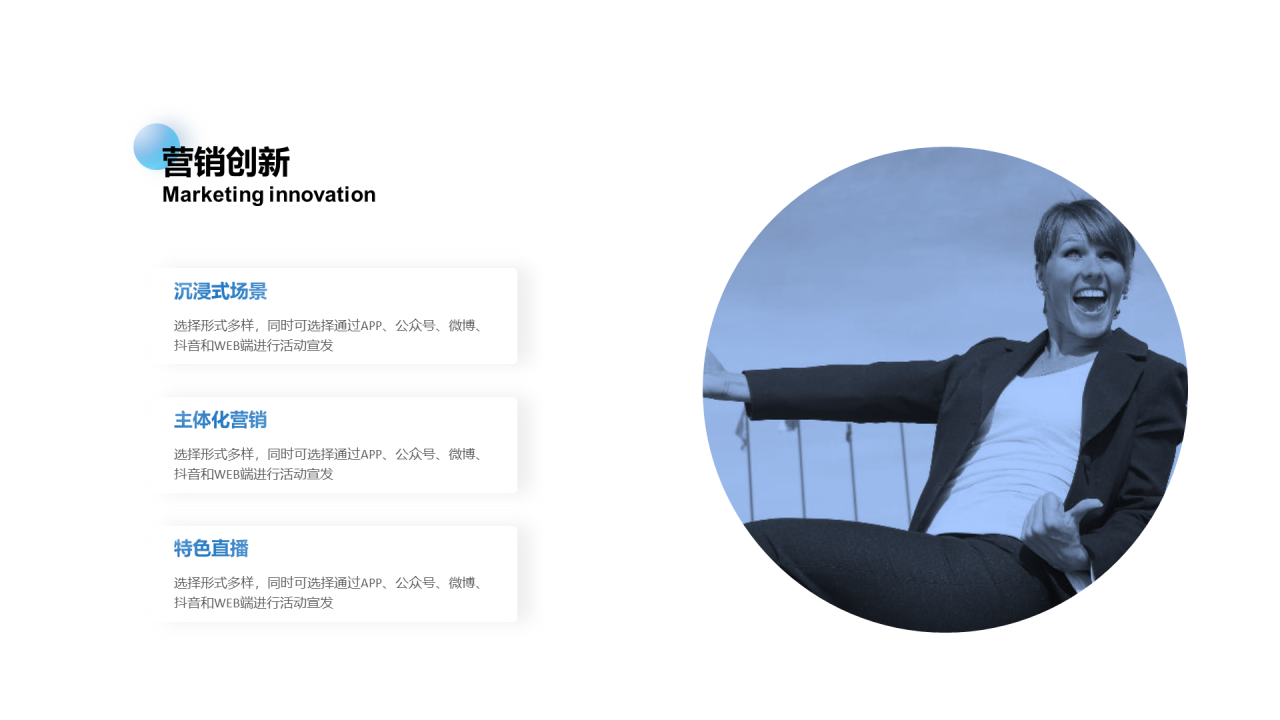 白色简约市场营销PPT案例