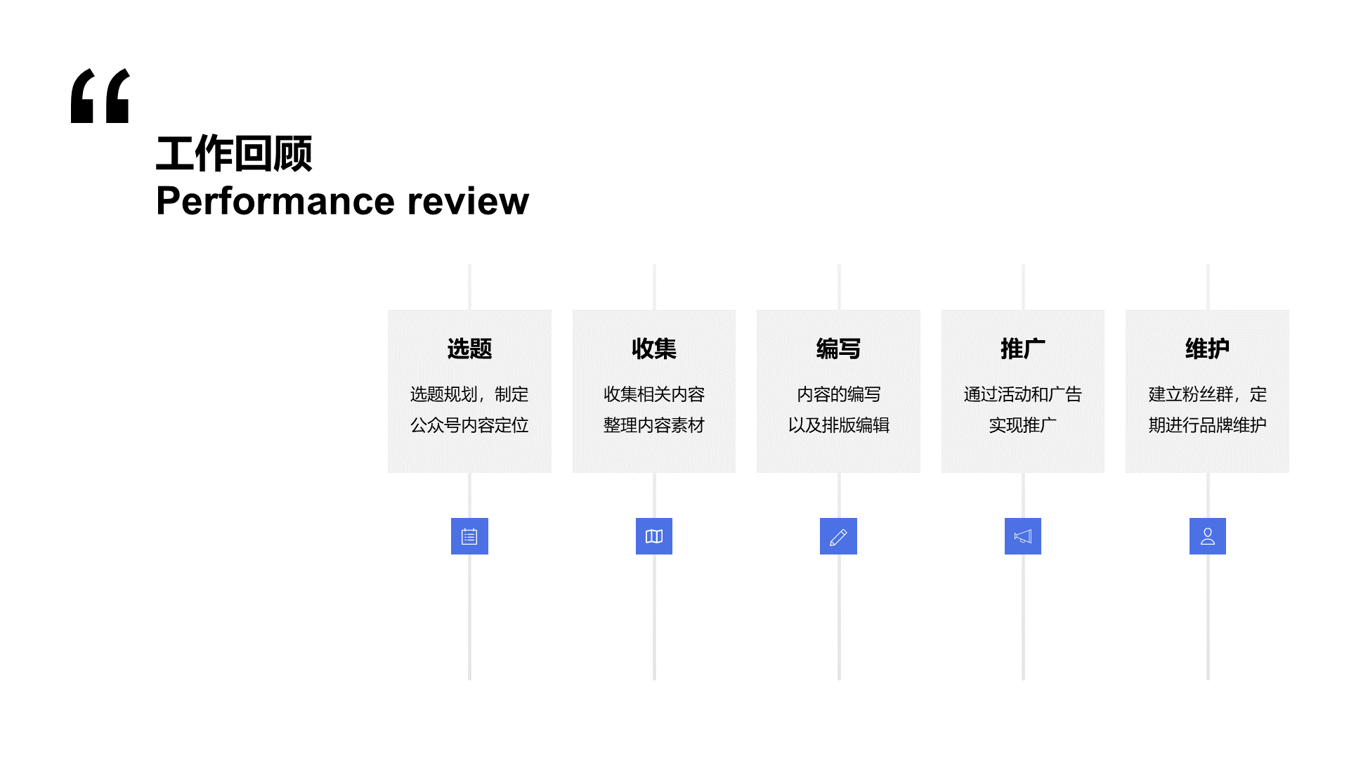 蓝色插画工作总结培训课件PPT案例