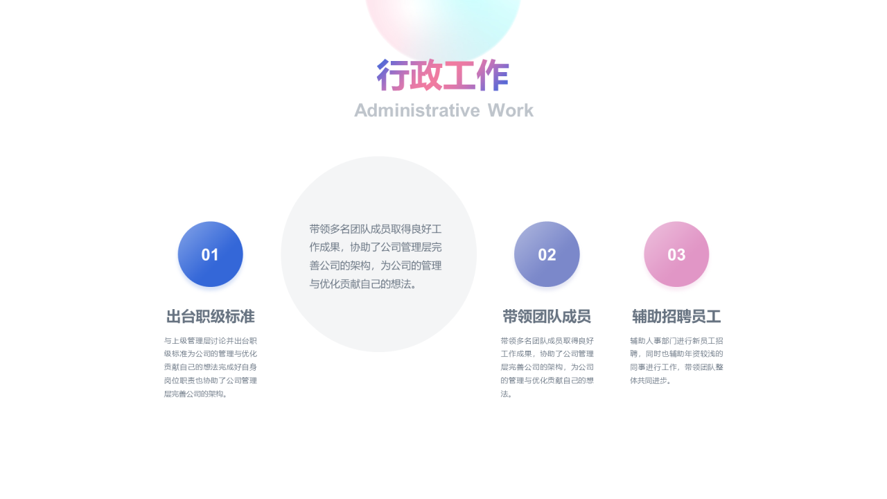 多色渐变年中总结汇报PPT案例