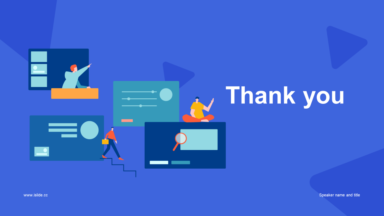 蓝色插画教育学习市场营销PPT案例