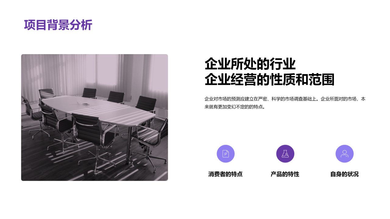 紫色简约商业计划书PPT案例