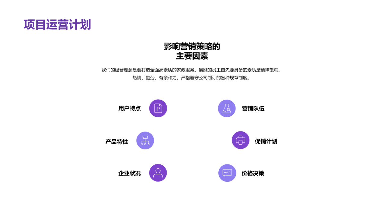 紫色简约商业计划书PPT案例