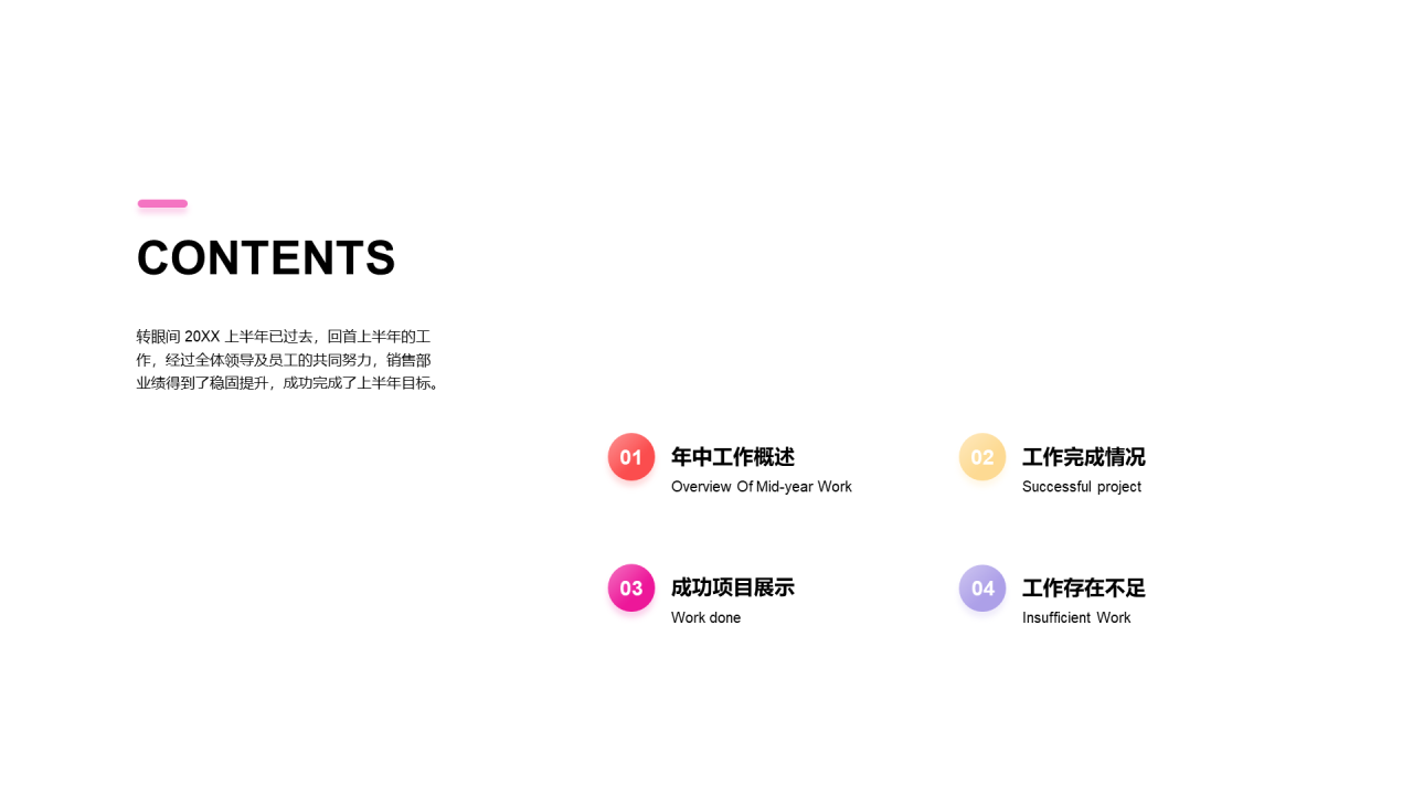 渐变简约工作总结汇报PPT案例