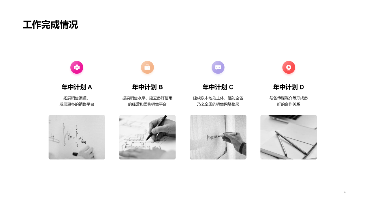 渐变简约工作总结汇报PPT案例