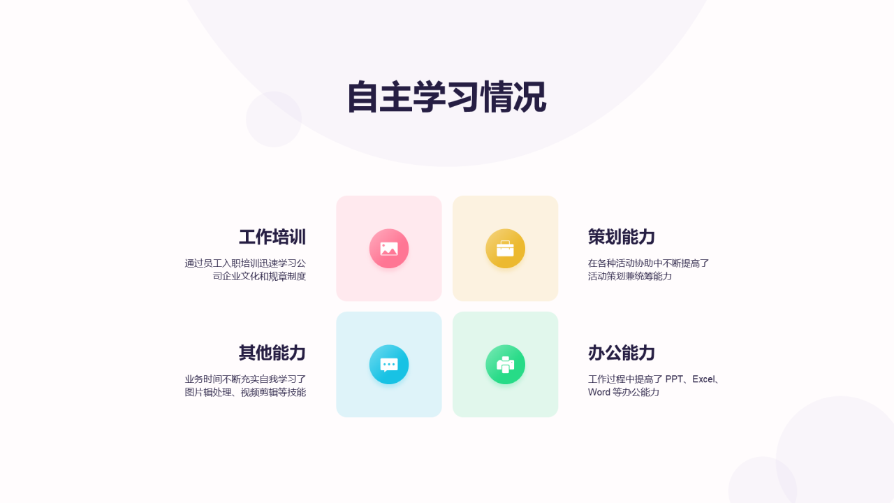 粉色渐变几何立体述职汇报PPT案例