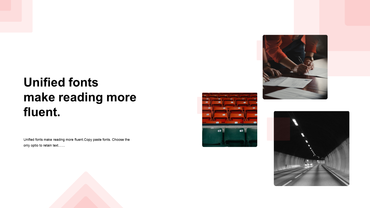 红色矩形扁平3项PPT矩阵