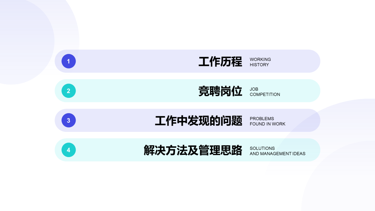 蓝色创意教育培训竞聘述职PPT案例
