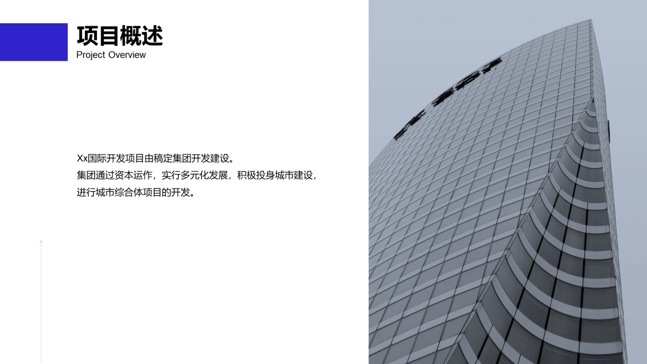 蓝紫色简约商业计划书PPT案例