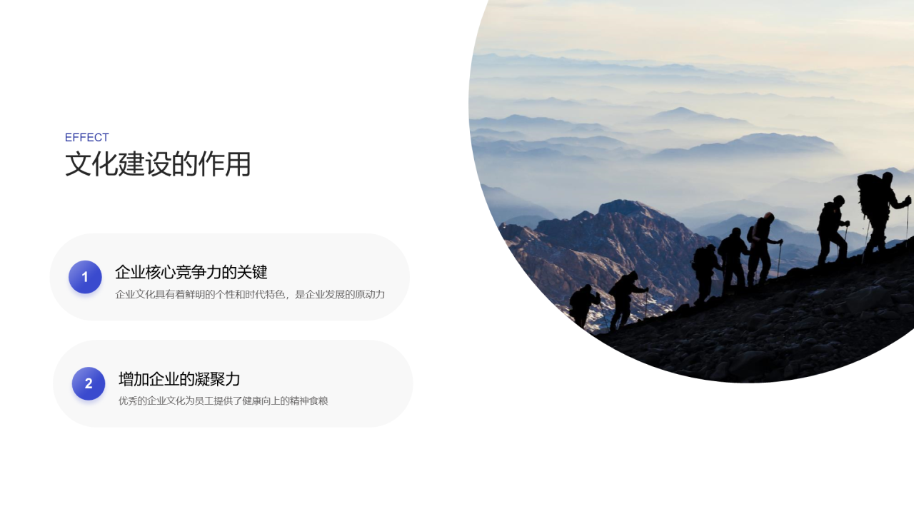 蓝色简约企业文化PPT案例