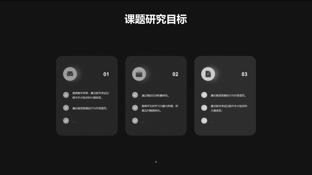 黑色创意简约科技研究报告PPT案例
