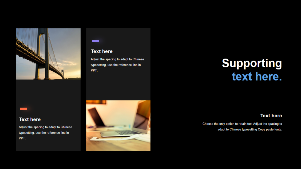 多色矩形阴影2项PPT列表