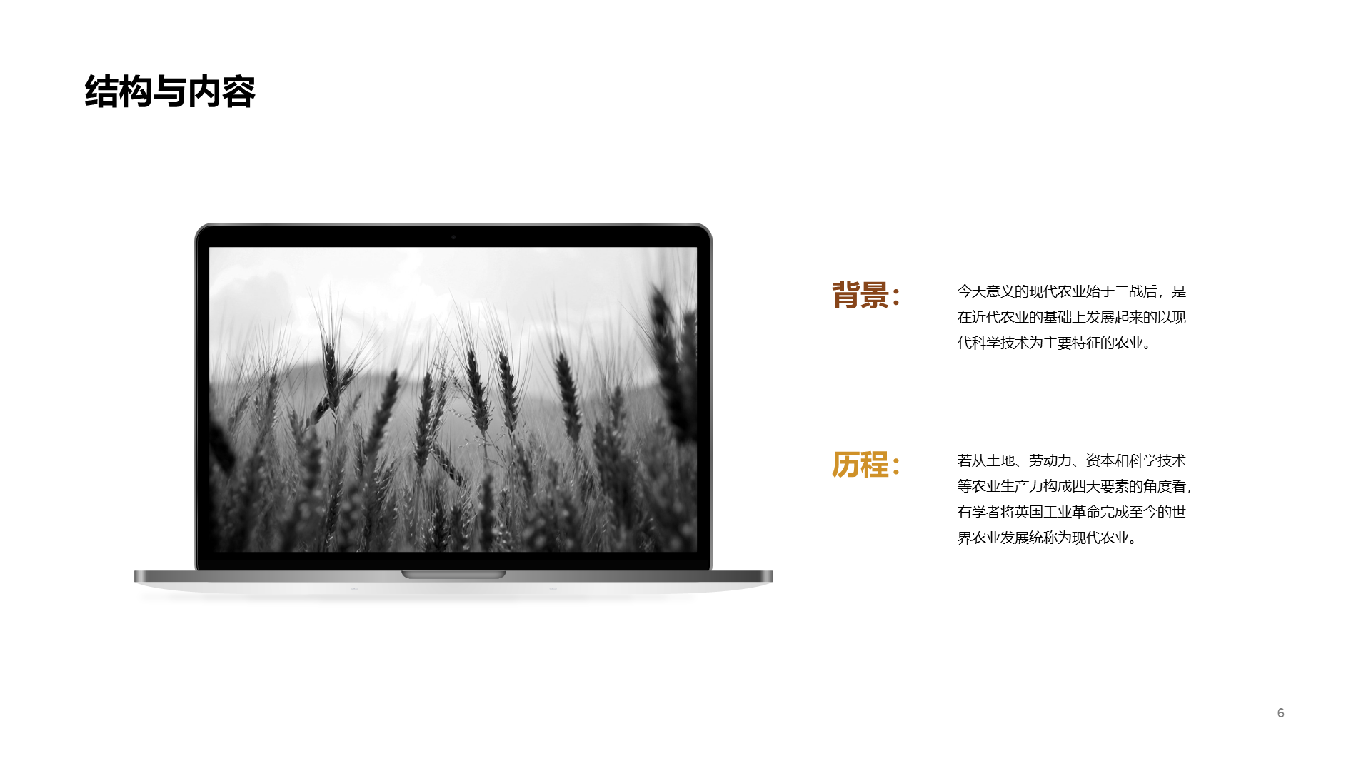 黄色麦穗农业课件培训PPT案例