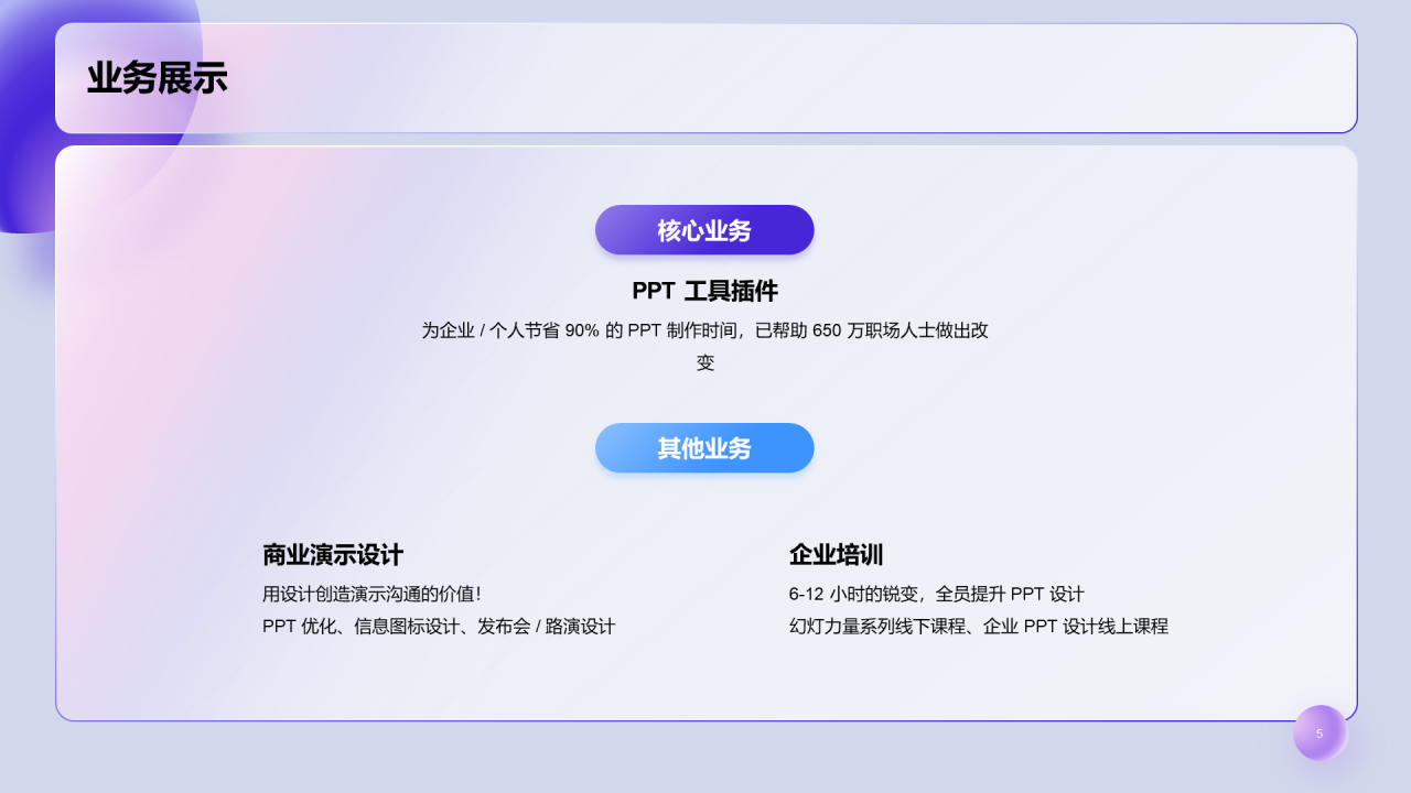 紫色简约互联网通讯产品介绍PPT案例