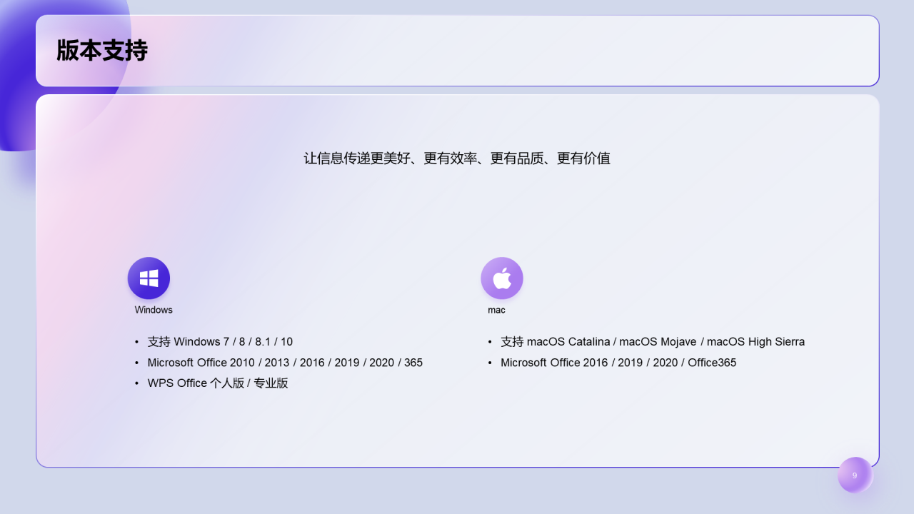紫色简约互联网通讯产品介绍PPT案例