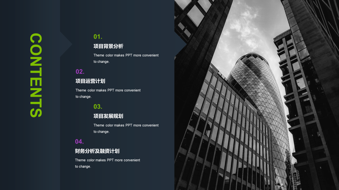 黑色商务地产商业计划书PPT案例