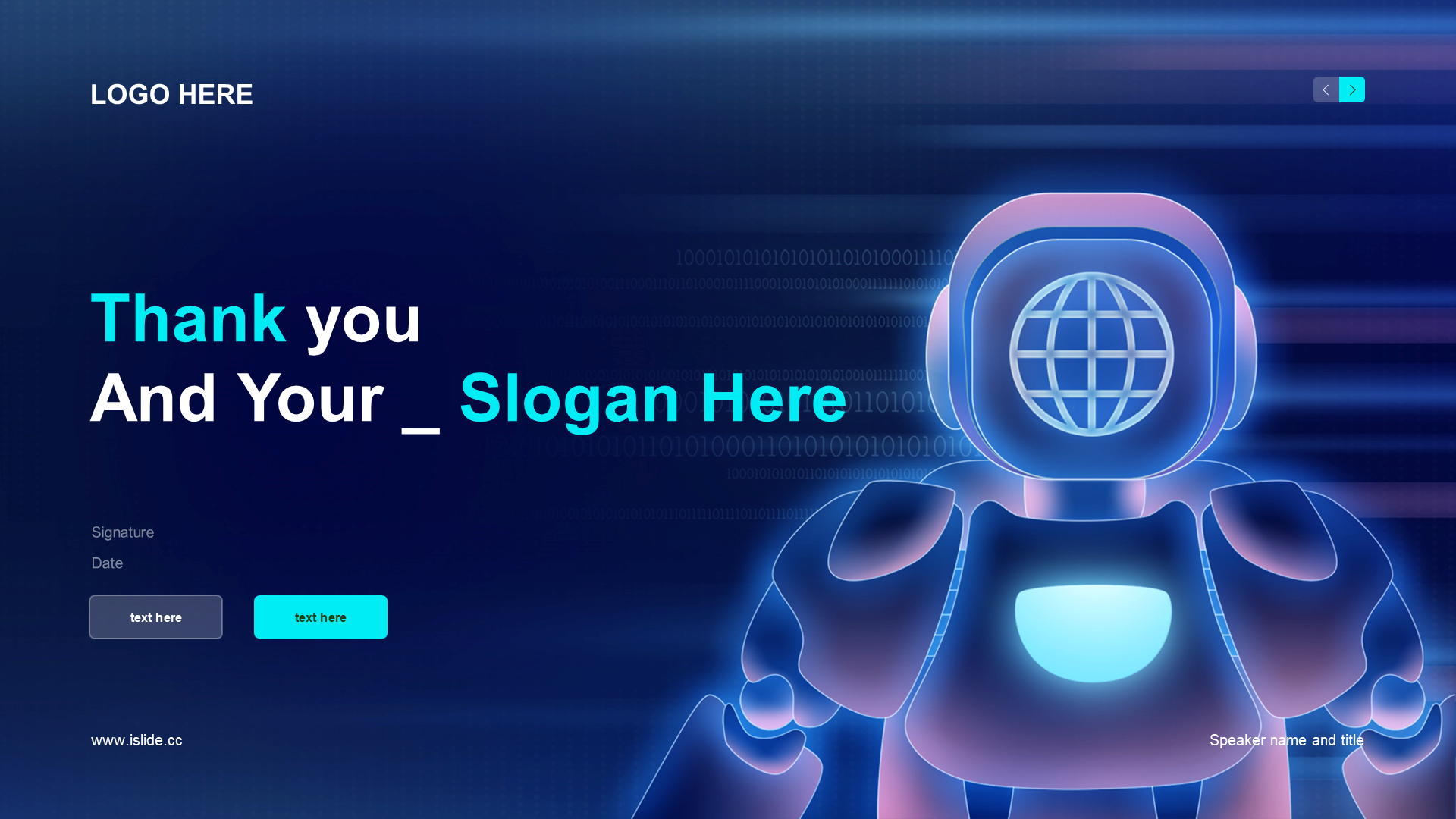Blue Creative Technology Intelligent Product Launch Event PPT Template